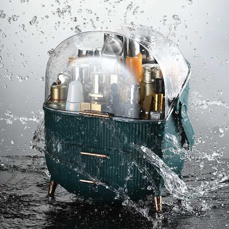 Cosmetic Storage Box Bathroom Big Capacity Waterproof Dustproof Jewelry Makeup Organizer Home Skin Care Make Up Storage Drawer J251115