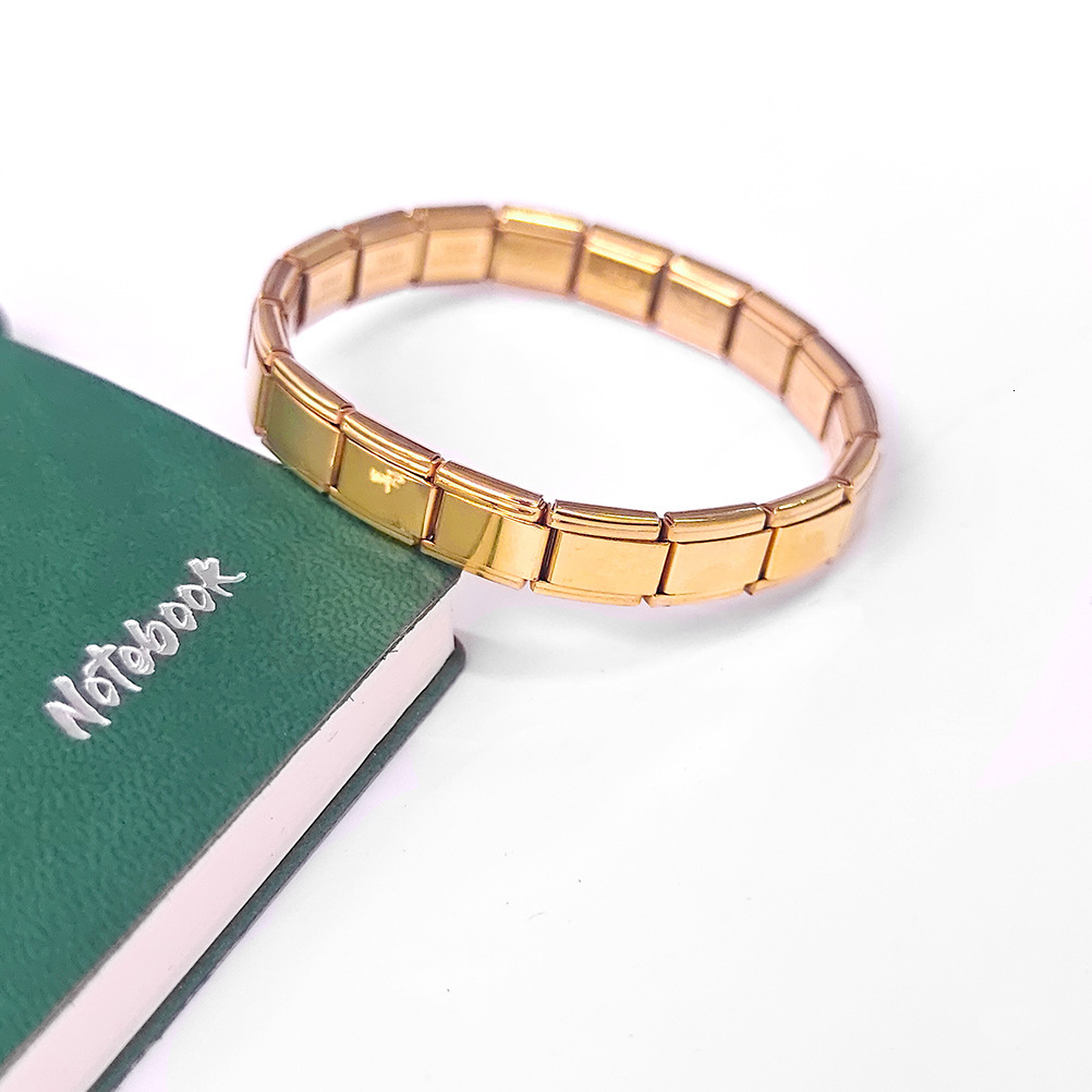 Stainless steel elastic fashion bracelet adjustable personality, domineering men and women's bracelet, engraved with words as a souvenir