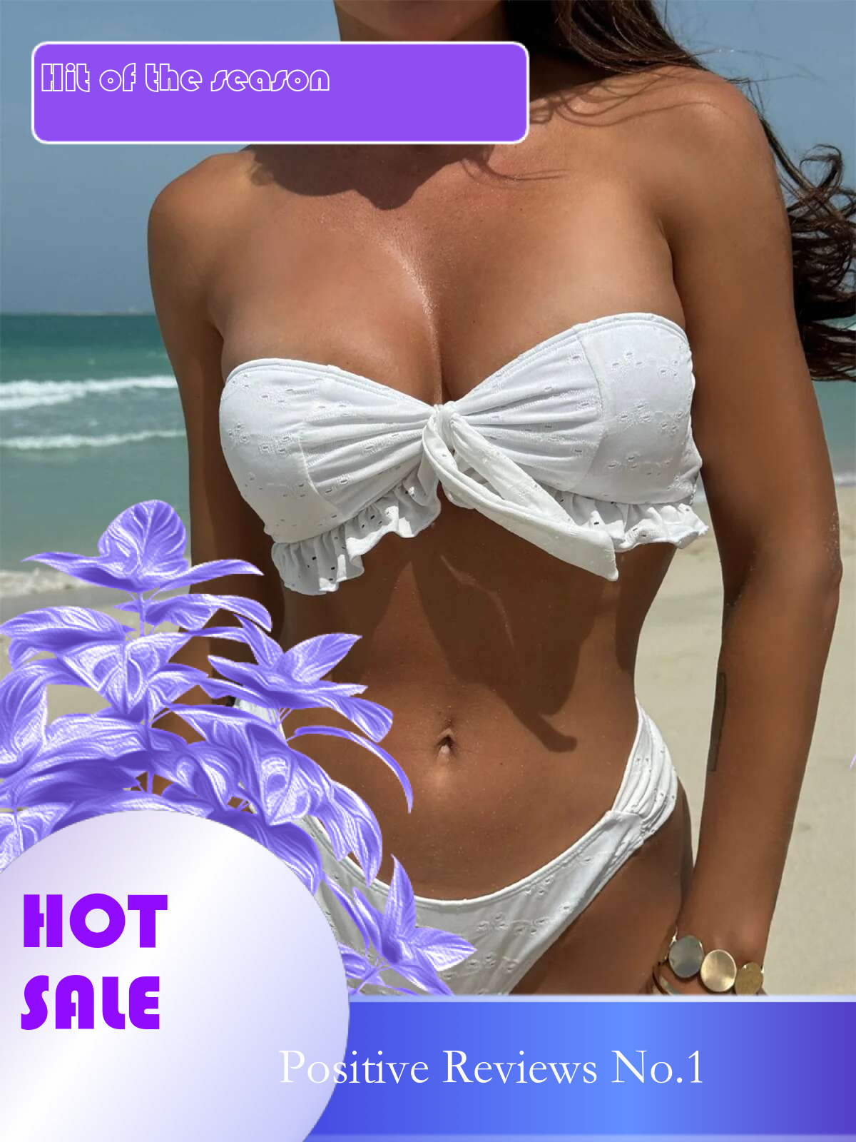 Dongdumaoyi Sexy Bandeau Bikinis Sets Women Front Bow Hole Out Push Up Micro Swimsuit Brazilian White Black Beach Bathing Suit Swimwear