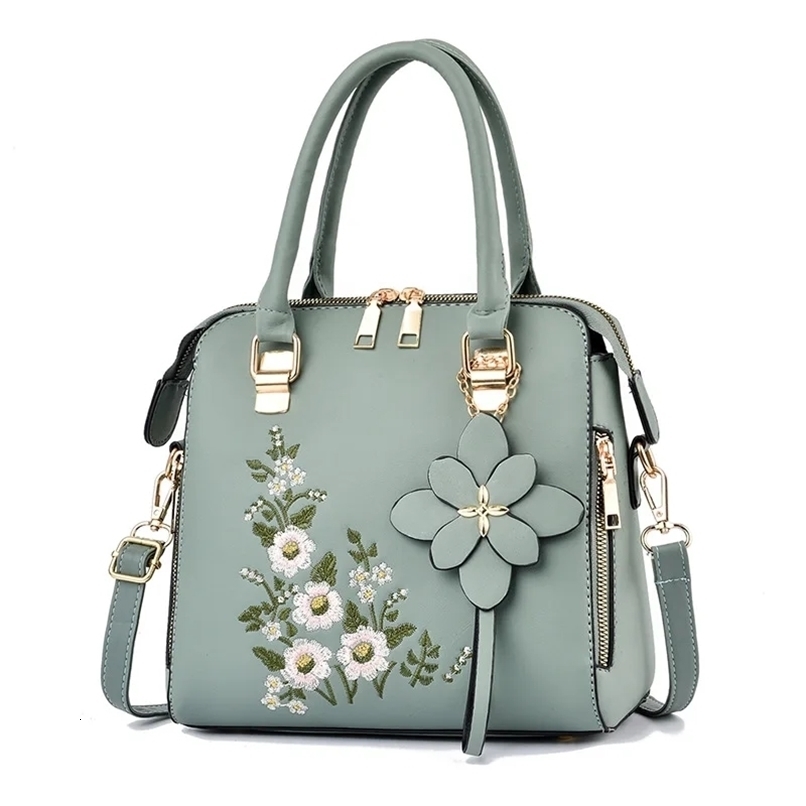 Yogodlns Embroidery Handbag For Women PU Leather Tassel Crossbody Bag er Handle Bag Female Shoudler Bag bolso 250407
