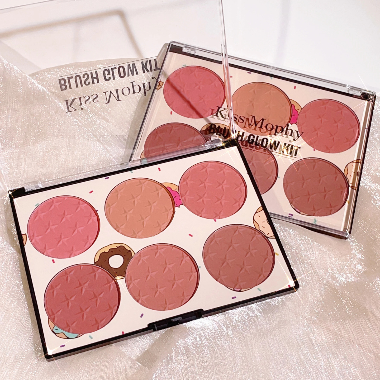 Six color powder blusher durable natural tanning matte pearlescent skin friendly coarse palette 250325