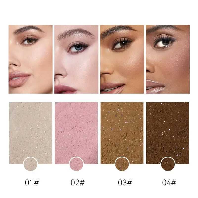 Matte loose powder transparent makeup set powder mineral shrinkage hole waterproof oil control finish bright cosmeticsXJ250407