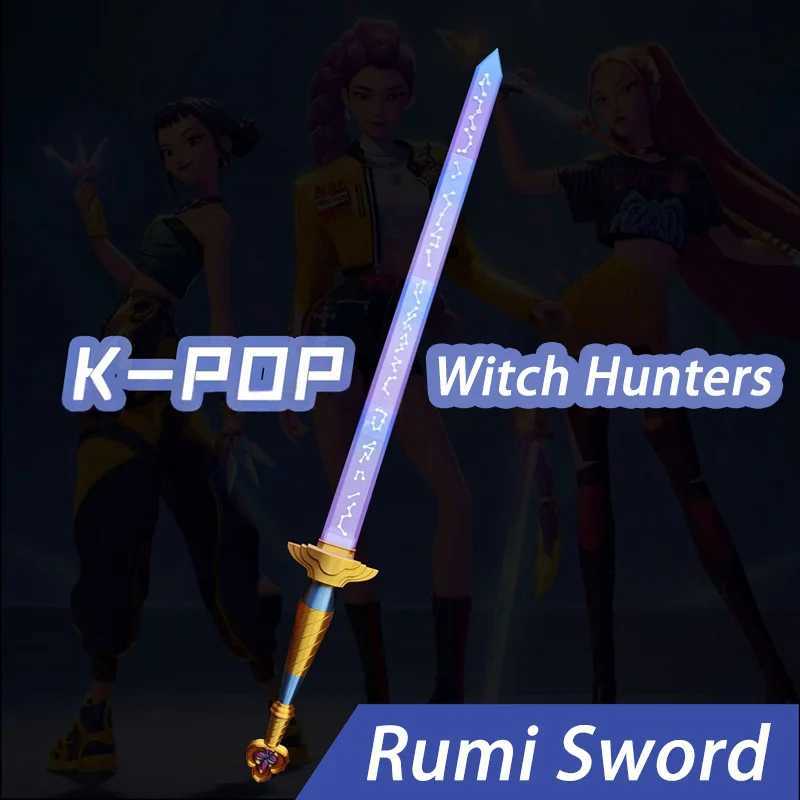 Kpop Rumi Telescopic Sword With Symbol Rune Hunters Sword Cosplay Prop Special Props For Role-playing In The Witch Hunting Group Z251107