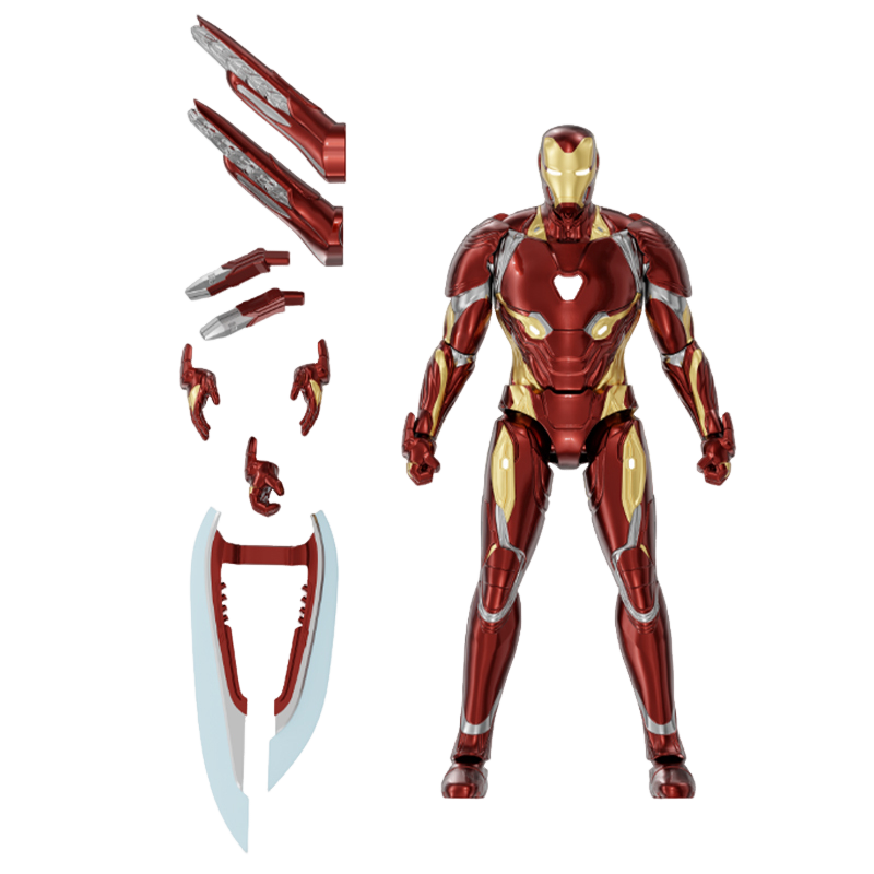 Fondjoy Marvel Avengers Iron Man MK50 Spider-Man Captain America Action Figure Set 1/12 Scale Collectible Toys Bulk Wholesale Superhero Gift for Kids 