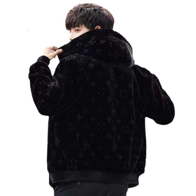 Thickened Cold Protection Warm Fashion Male Outwear Casual All match Large Size Fur Outcoat Winter New Men High End Mink Coat 5481