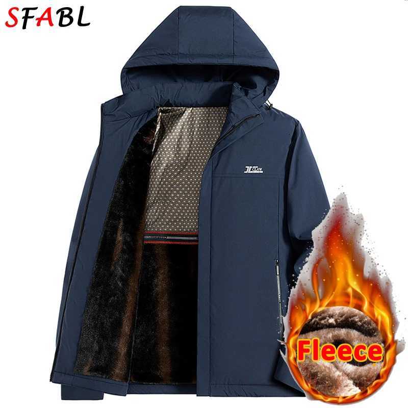 Mens Winter Jacket Fleece Lining Hooded Windbreak Ski Snowboard Jacket Coat Men Outdoor Parka Mens Coats Outerwear Zip PocketT251107