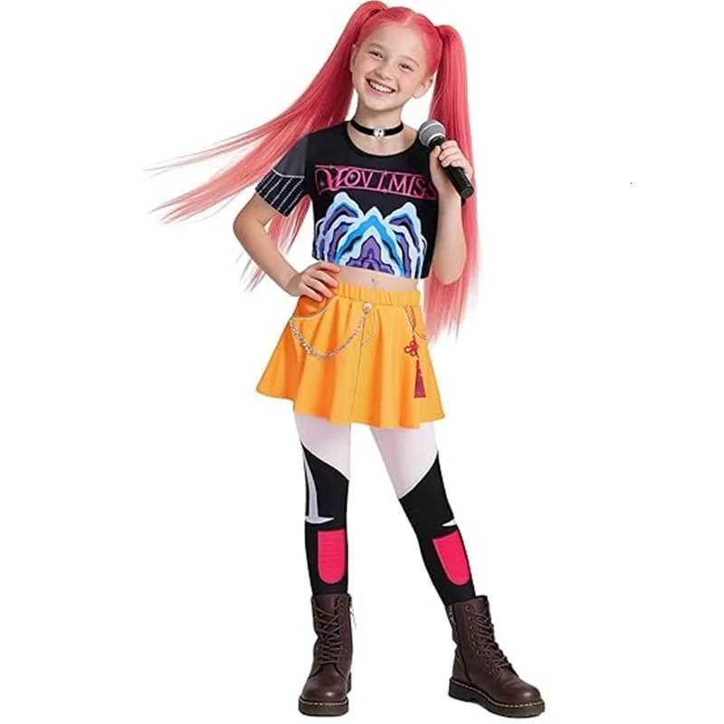 New K-POP Demon Hunter Cossplay Girls Costume Pop Singer Halloween Costume Kids Dress Up Stage Suit W251107 - view 5