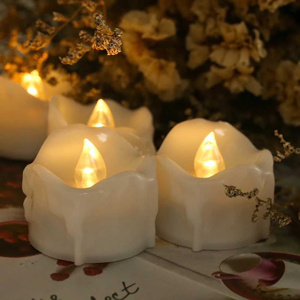 Remote Timer Tea Lights Candles Battery Operated Flameless LED Tealight Votives for Wedding Christmas Halloween Holiday Decor W251107