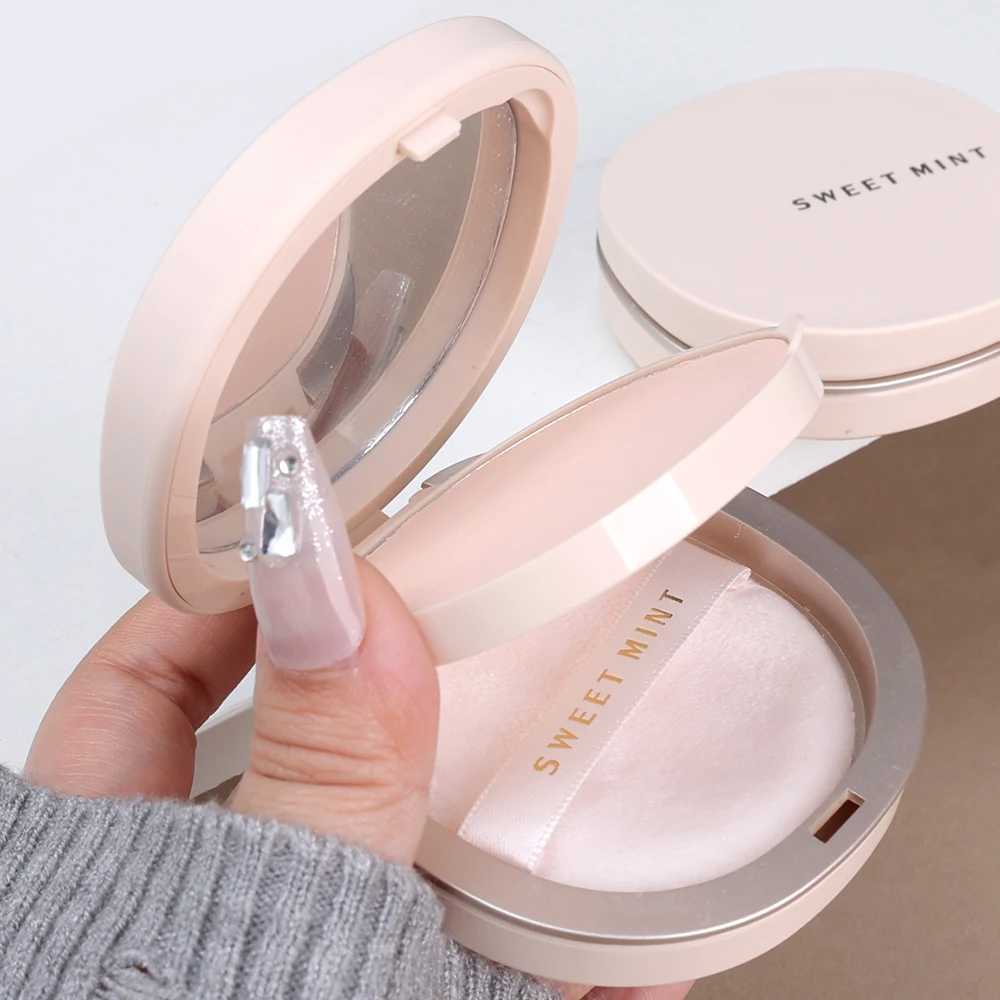 Natural Facial Pressing Powder Makeup Oil Control Durable Waterproof Compact Matte Gloss Powder High Gloss Powder CreamXJ250407