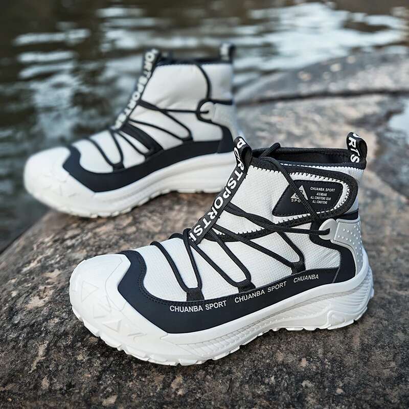 High top ACG outdoor hiking anti slip waterproof shoe upstream shoes solid color off-road Fishing Shoes Wading Boots