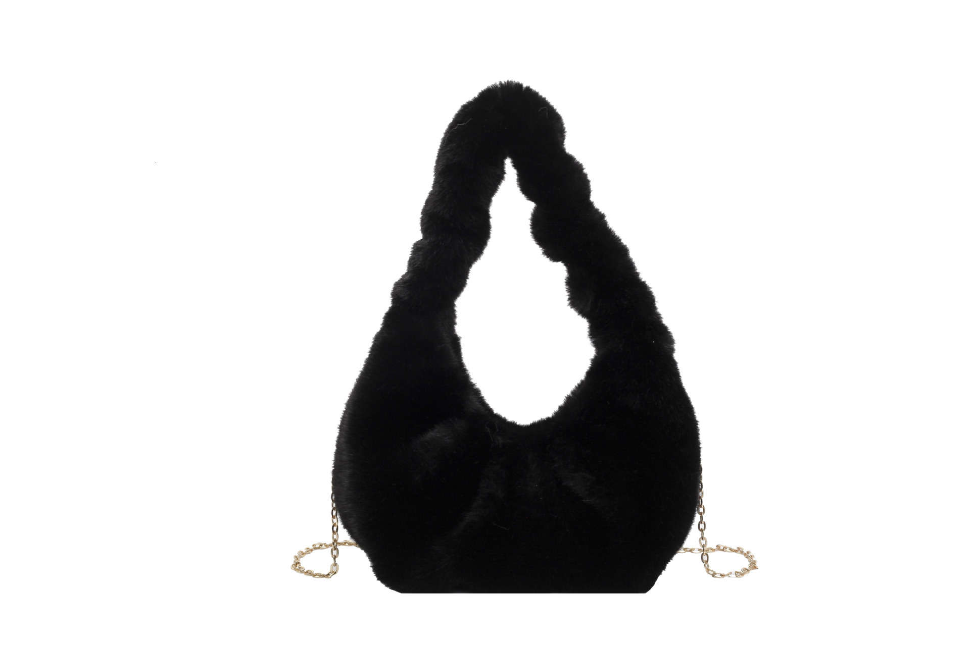 2025S Designer Women S Bag Fresh Fashionable Plush Crossbody Women S Sweet Korean Wrist Bag Autumn And Winter New Chain Carrying Cloud Bag