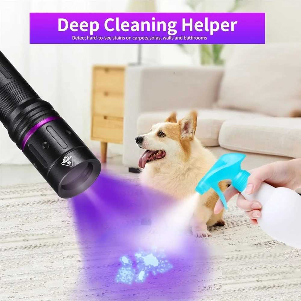 Mini UV Pen light LED Flashlight 365nm/395nm Invisible Marker Blacklight Torch Cat Pet Tinea Stain Marker Money Detection LampW251106