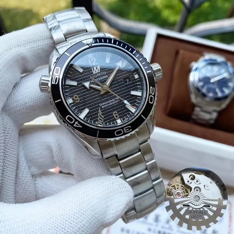 U1 Top AAA Limited Edition 007 Mens Watch master Ocean Automatic Mechanical Sapphire Crystal Transparent Back 904L Steel Mens Watches Movement Montre de luxe gifts