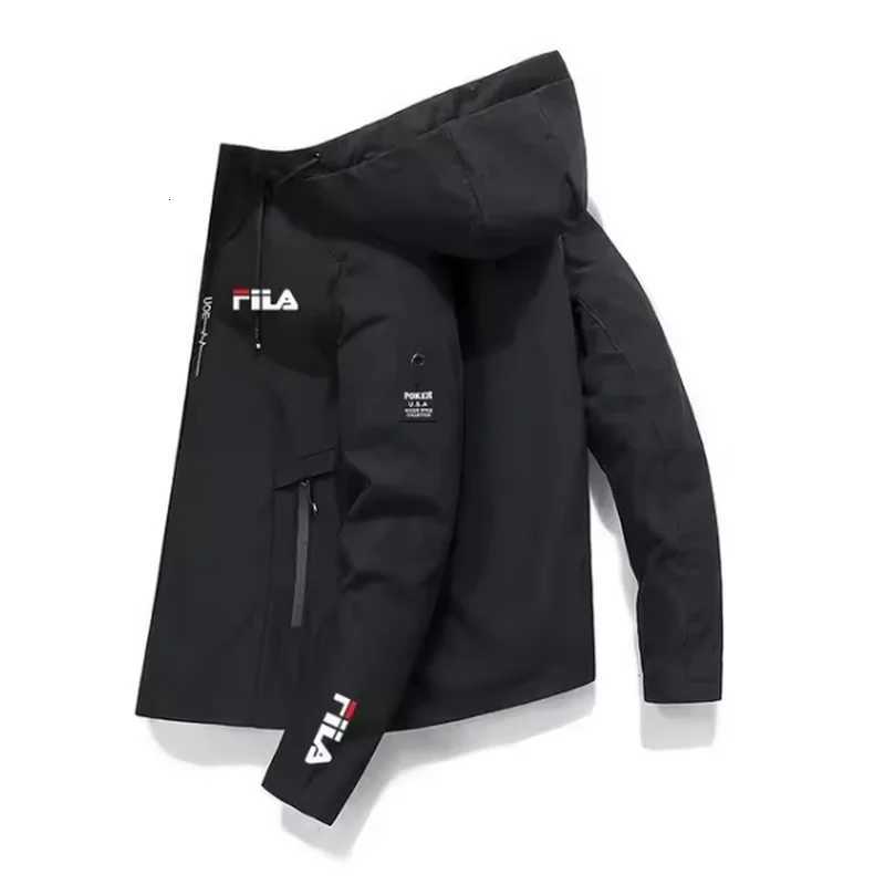 2024 New Spring and Autumn brand mens windproof zipper jacket leisure high quality hooded baseball jacket outdoor sports jacketT251107