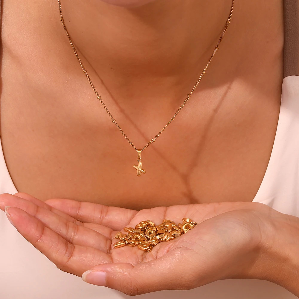 E Bbelle Mini Bubble 26 Letter Pendant Tar Free Stainless Steel Charm 18K Gold Plated Keychain Jewelry Accessories 250325