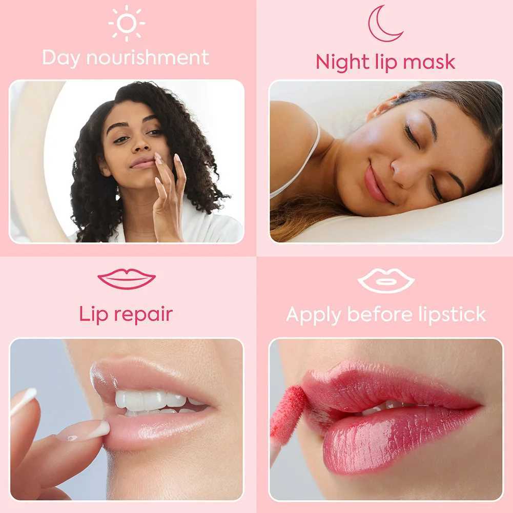 Double effect 2-in-1 lipstick moisturizing whitening moisturizing nourishing gel lipstick sleep facial mask W250407