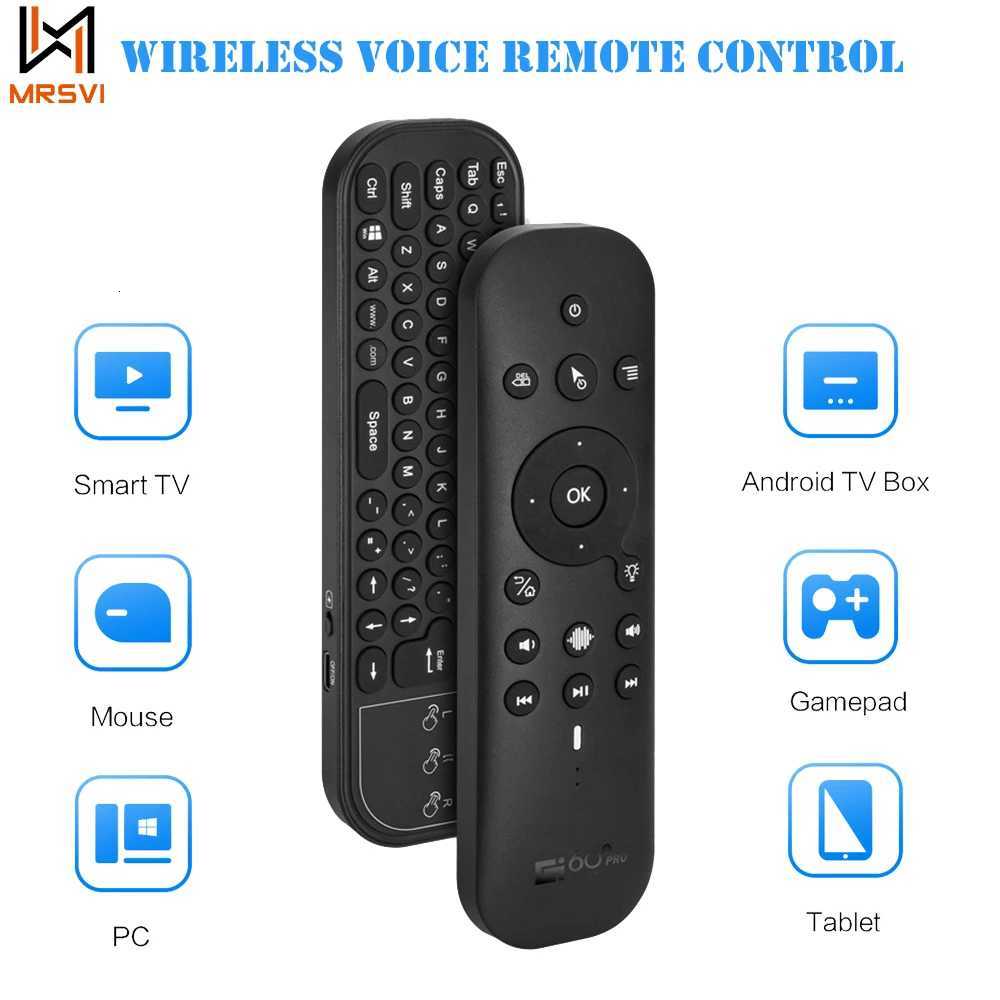 G60S Pro Air Mouse Wireless Voice Remote Control 24G Bluetooth Dual Mode IR Learning With Backlit for Android TV Box K251106