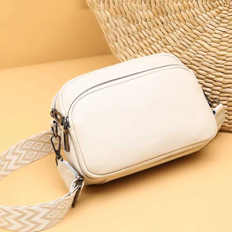 Luxury Solid Color Genuine Leather Ladies Messenger Bag 100 Soft Cowhide Shoulder Crossbody Bags For Women 2023 Female HandbagsW251107