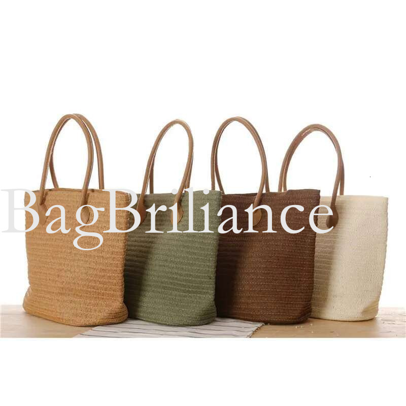Summer Travel Handmade For Women Beach Weaving Ladies Straw Bag Wrapped Shoulder Bags Top Handle Handbags Fashion Totes
