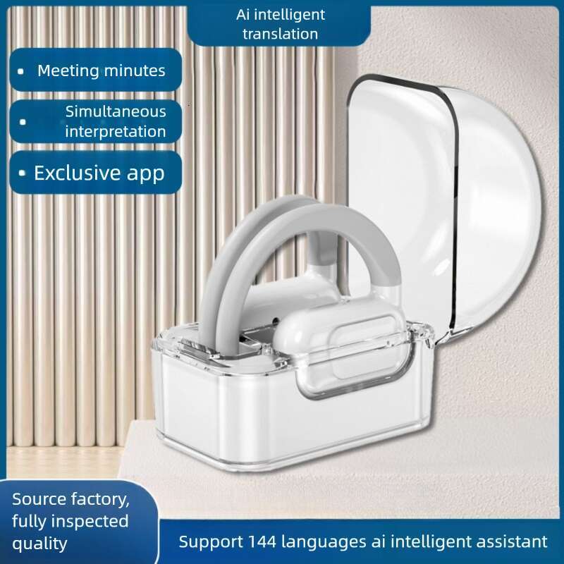 Famous Brand Designer AI Intelligent BL Simultaneous Translation Earplug Multi-language Earloop Business Conference Translator Bluetooth Headset