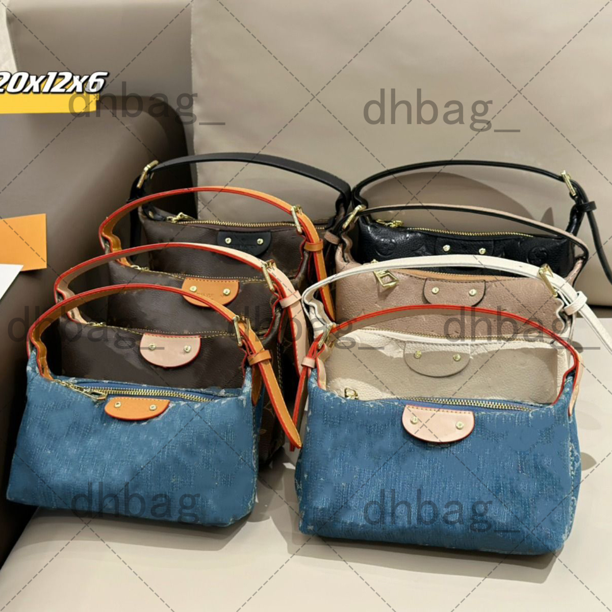 Denim Hills Pochette Designer Bags Old Flower Brown Three in One Shoulder Bag Clutch Emed Fashion Women Messenger Wallet women purse