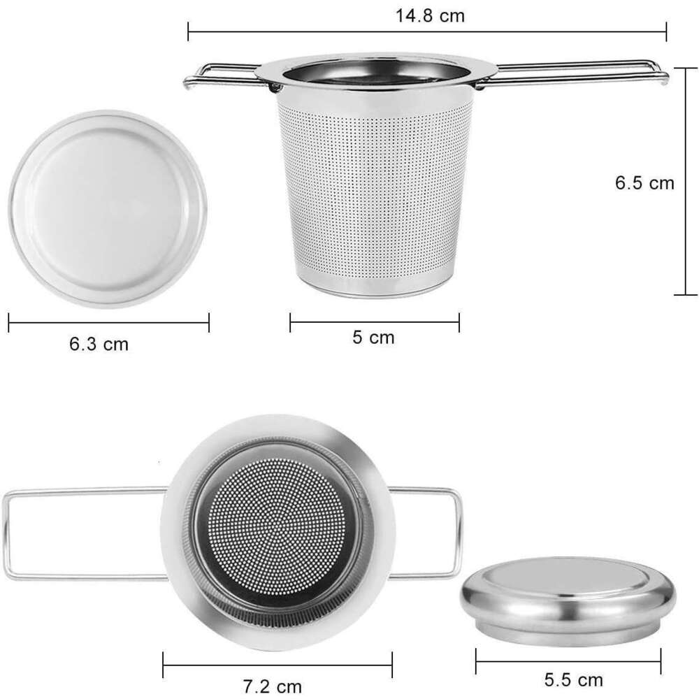 304 Stainless Steel Strainer Folding Double Ear Infuser Accessories Tea Leaf Filter Wholesale