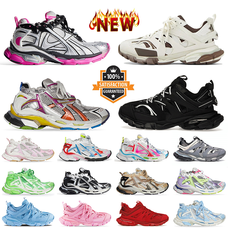 Fashion Luxury Track Designer Casual Shoes 3 3.0 BURGUNDY Tracks Runner 7.0 7.5 des chaussures Runners Trainers Black White Pink Blue Platform Lo