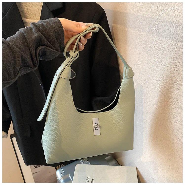 Hobo Brand Designer PU Leather Women's Shoulder Bag Retro Lock Crossbody Hobos Handbag