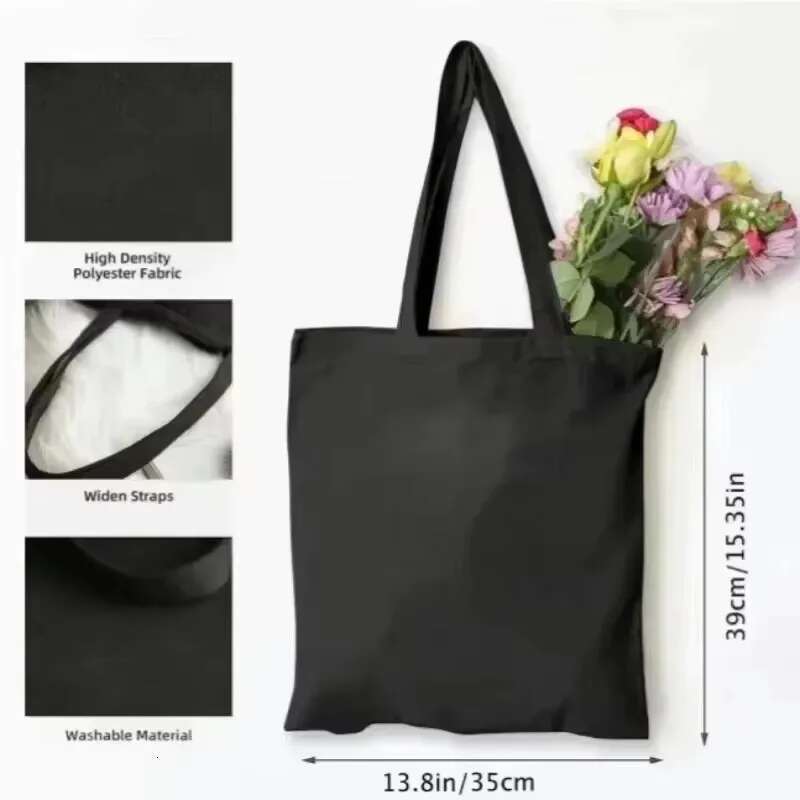 Is Better Life with Cats & Books Canvas Tote Women Cute Cat Shopping Bags Student Literary Book Shoulder Bag Cartoon Handbag &