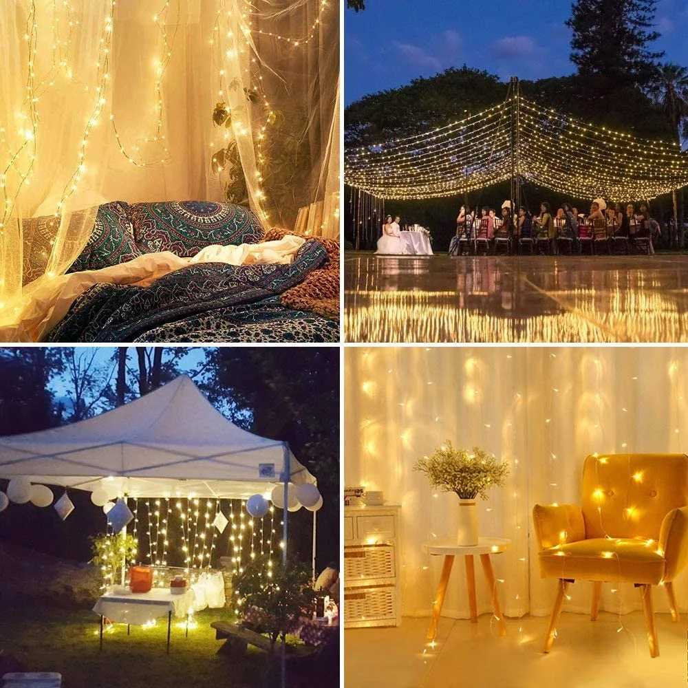 6x3M LED Curtain Icicle String Lights Christmas Fairy Lights garland Outdoor Home For Wedding/Party/Garden Decoration 3M W251107
