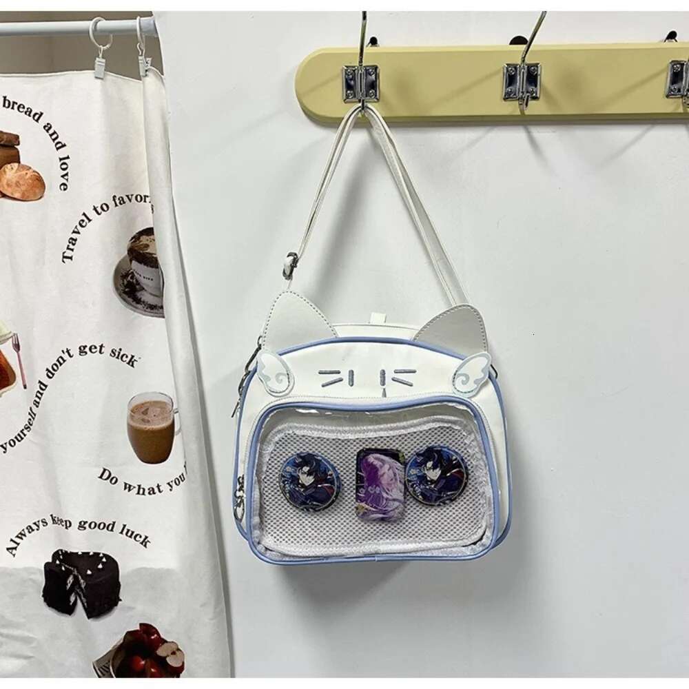 Style Kawaii Japanese Y2K Trendy ItaBag Lolita Girl Transparent Pocket Crossbody Women's DIY Display Shoulder Bag Cute Tote