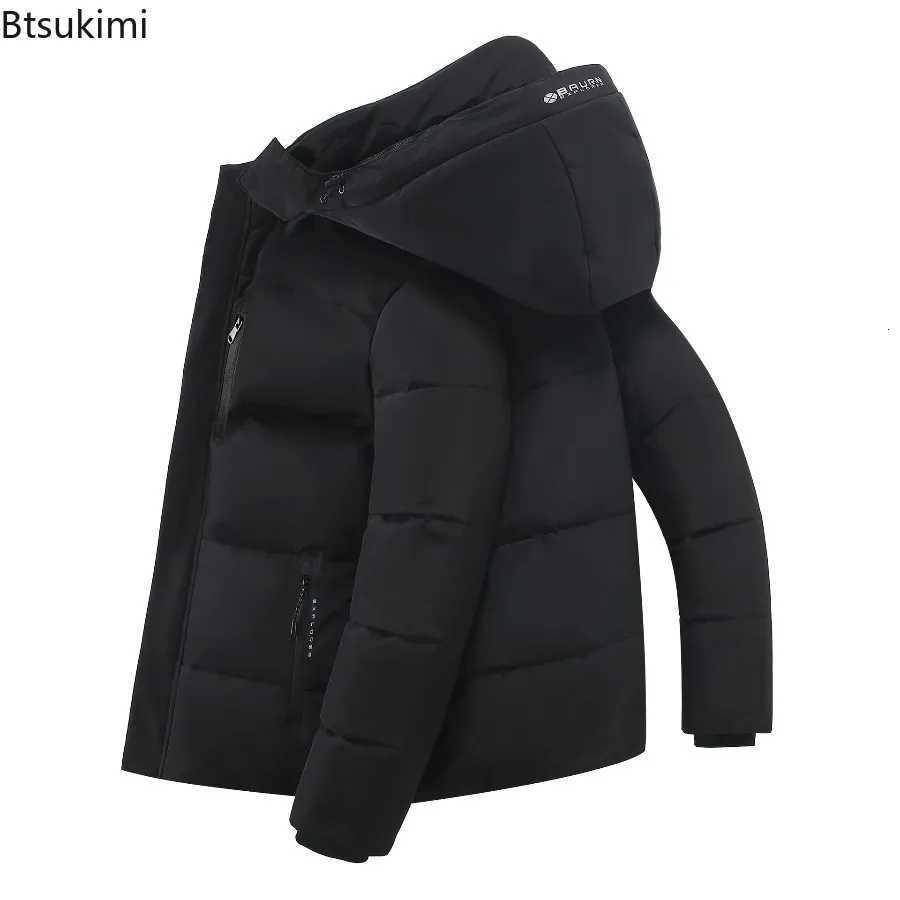2025 Mens Black Hooded Casual Puffer Jackets Winter White Duck Down Coats Quality Male Outdoor Windproof Thicker Warm ParkasT251107