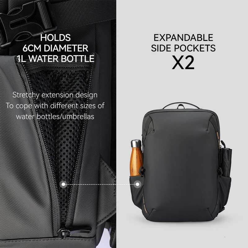 Markryden Infinitely Lite: Multifunctional Waterproof Large Capacity Daily Travel 180 Degree Closure Backpack Men's Backpacks