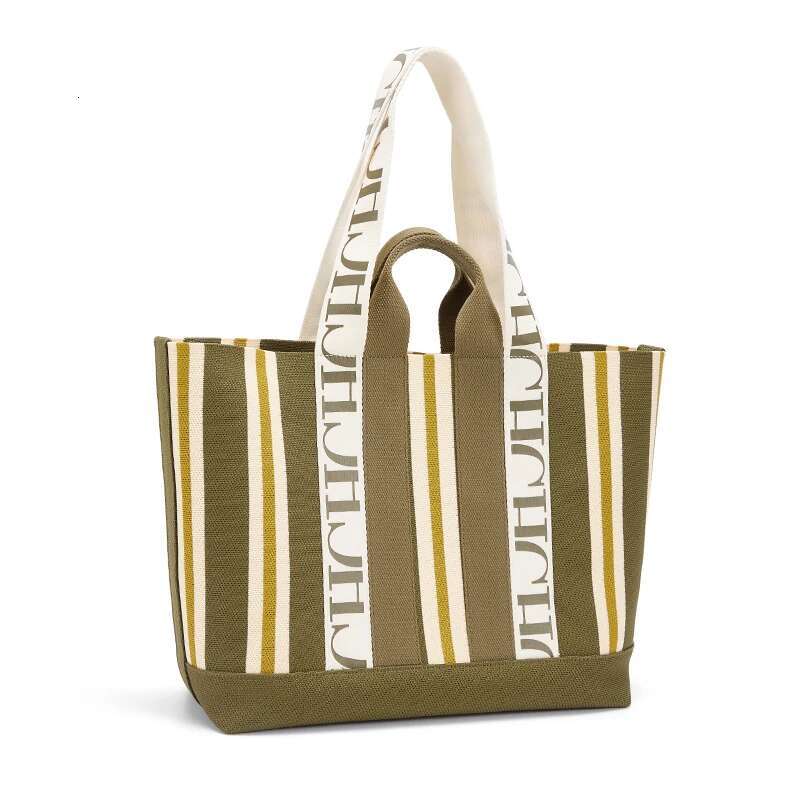 Multi-Colour Design Weaving Craft Ladies Handbag Stripe Decoration Daily Large Capacity Shopping Bag Classic Retro