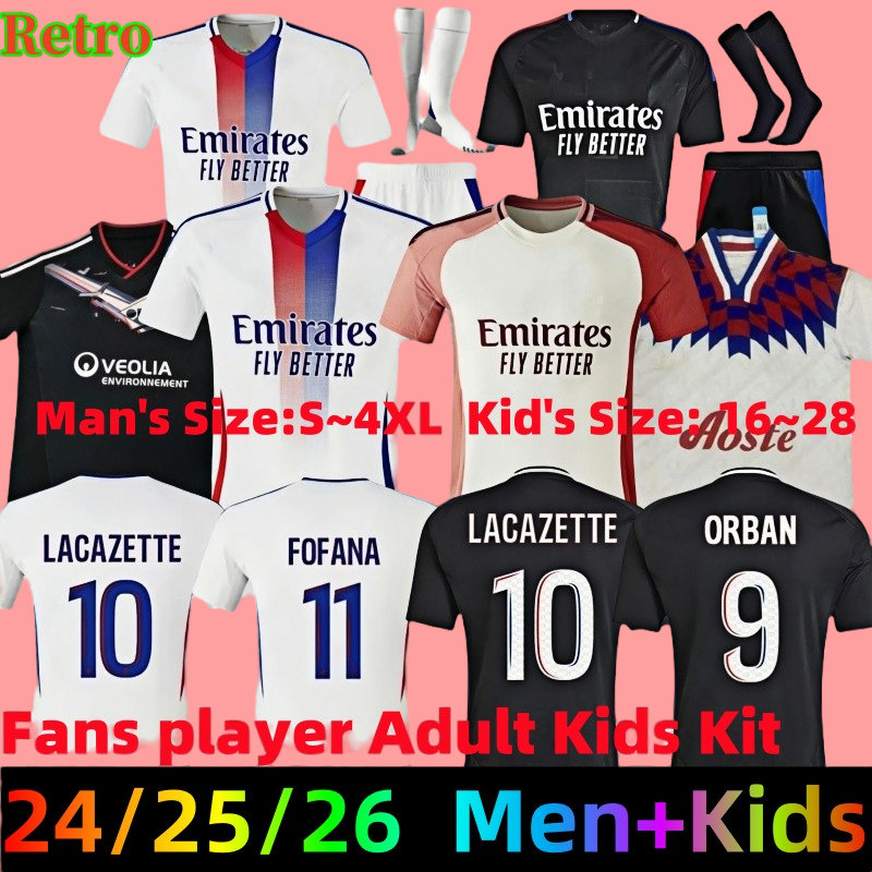 24 25 26 MIKAUTADZE lyon ORBAN Maillot de foot BENRAHMA Soccer JerseyS NUAMAH OL 4th FOFANA football shirts TOLISSO 2025 2026 CHERKI CAQUERET man kids kits 0407
