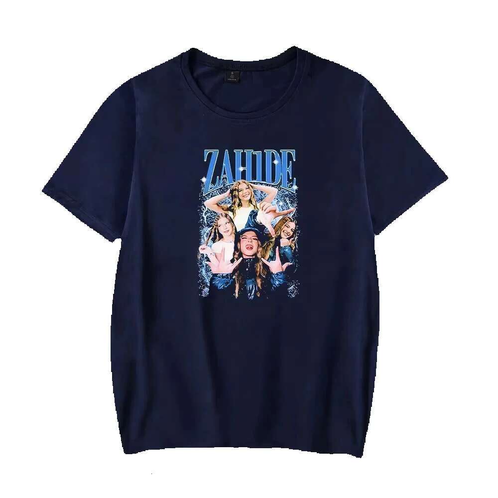 Zahide short sleeved Merch men's and women's round neck fashionable T-shirt unisex top