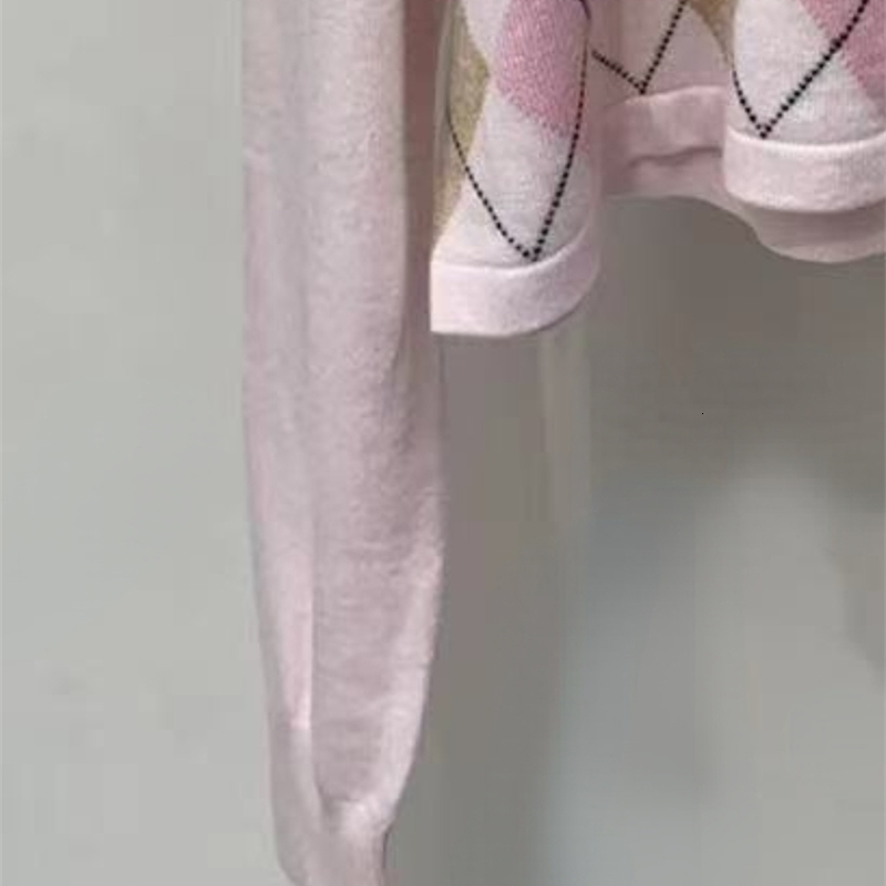 autumn plain weave lapel knit top 250321