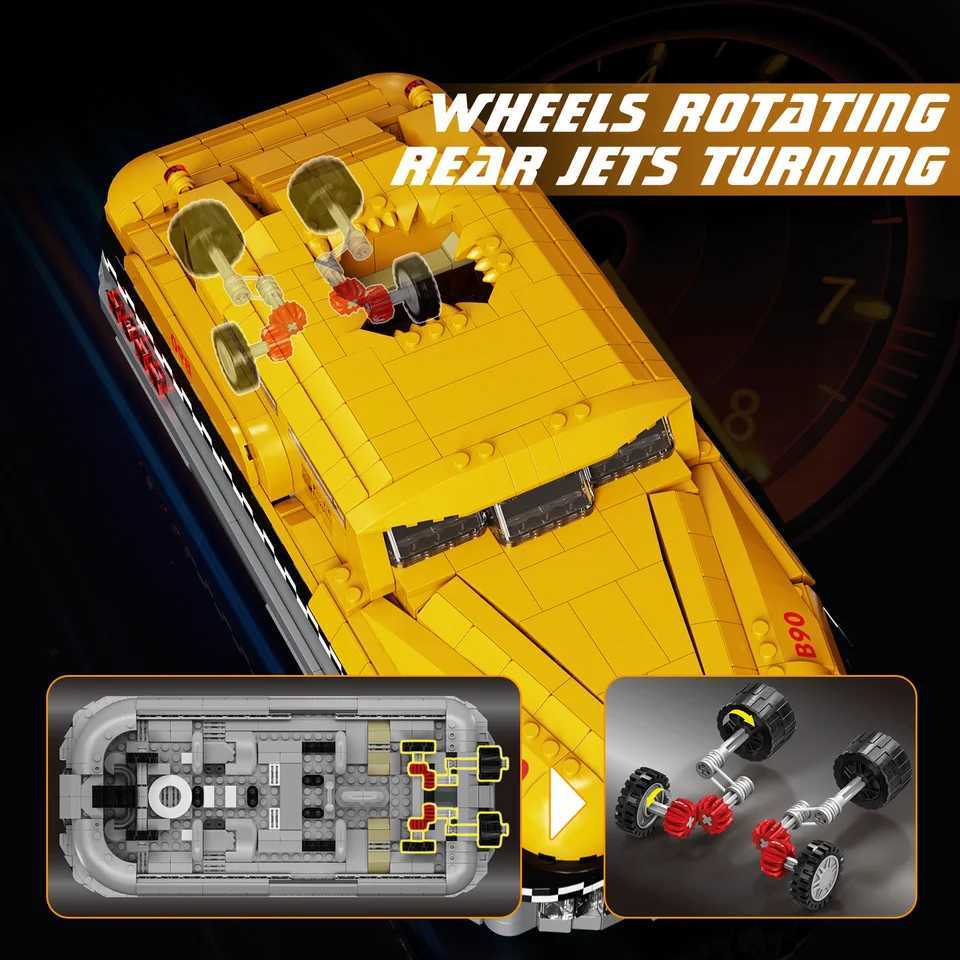 Fifth Element Car Building Blocks Set w Taxi B90 Model Bricks Toys Boys and Girls Christmas Gifts 1441 PCS C251111