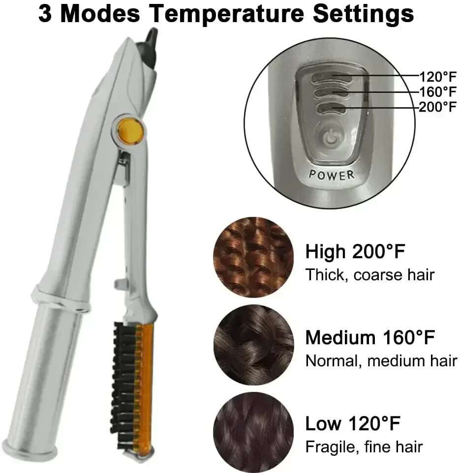 Professional Hairs Straighter Rotating Curler Styler Hair Styg Tools Curg Iron Straighting Brush 2 In 1