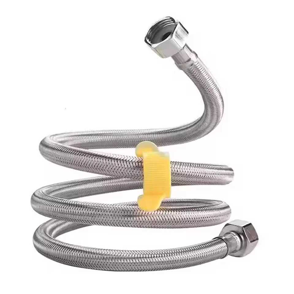20/40/60/100/150/200cm G1/2 Inch Plumbing Explosion-Proof ible Braided Hose Faucet Water Pipe For Kitchen Bathro Plumbing Y251107