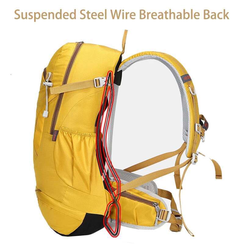 30L Portable Frame Outdoor Sport Mountaineering Backpack Lightweight Suspension Travel Climbing Hiking Bag Men