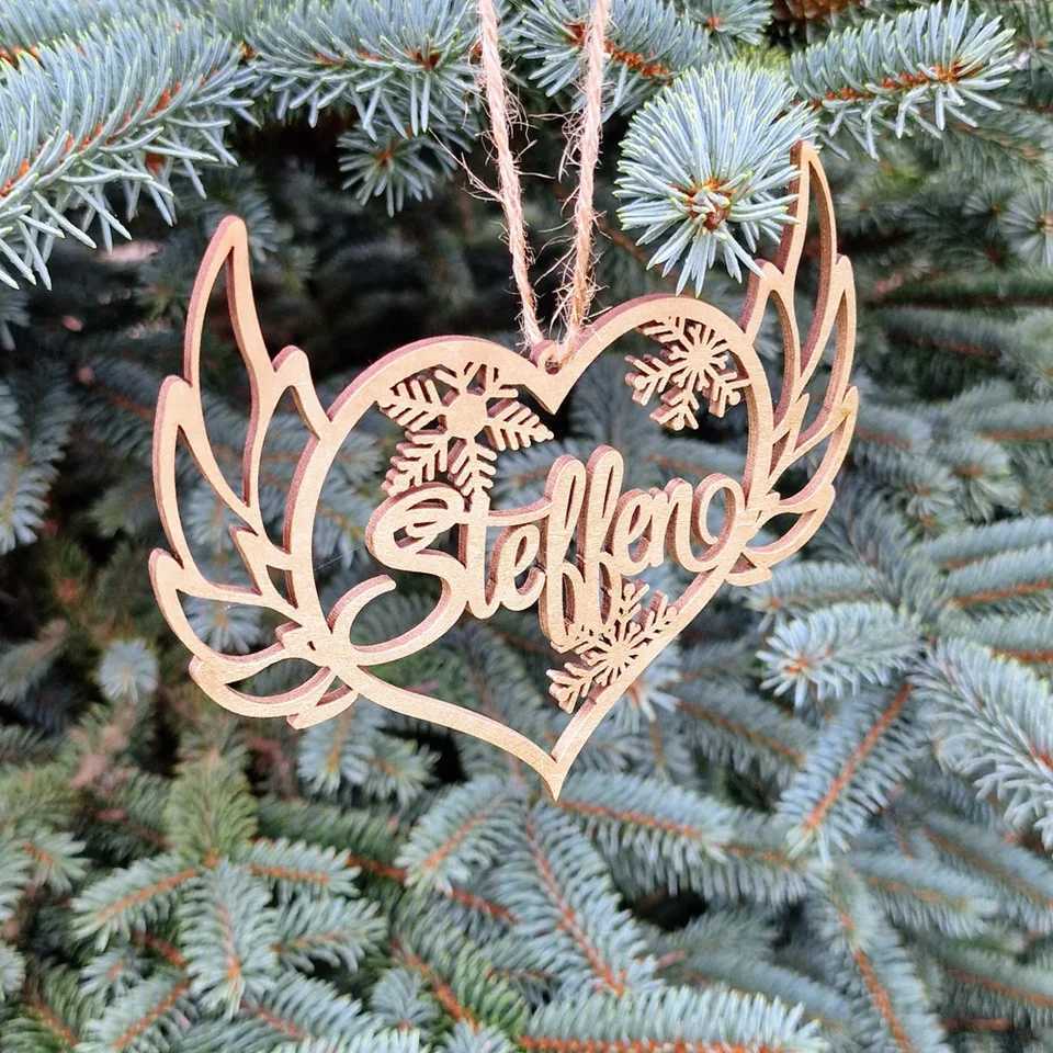 Personalized Angel Wings Ornament In Loving Memory Ornament Memorial angel wings Christmas Ornament Memorial Only Tags Only Tags W251107
