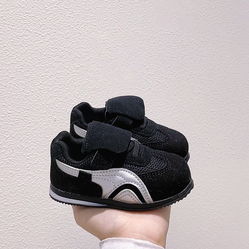 Free shipping designer sports shoes 1-2 year old children black purple khaki comfortable breathable wear-resisting outdoor walking shoes classics