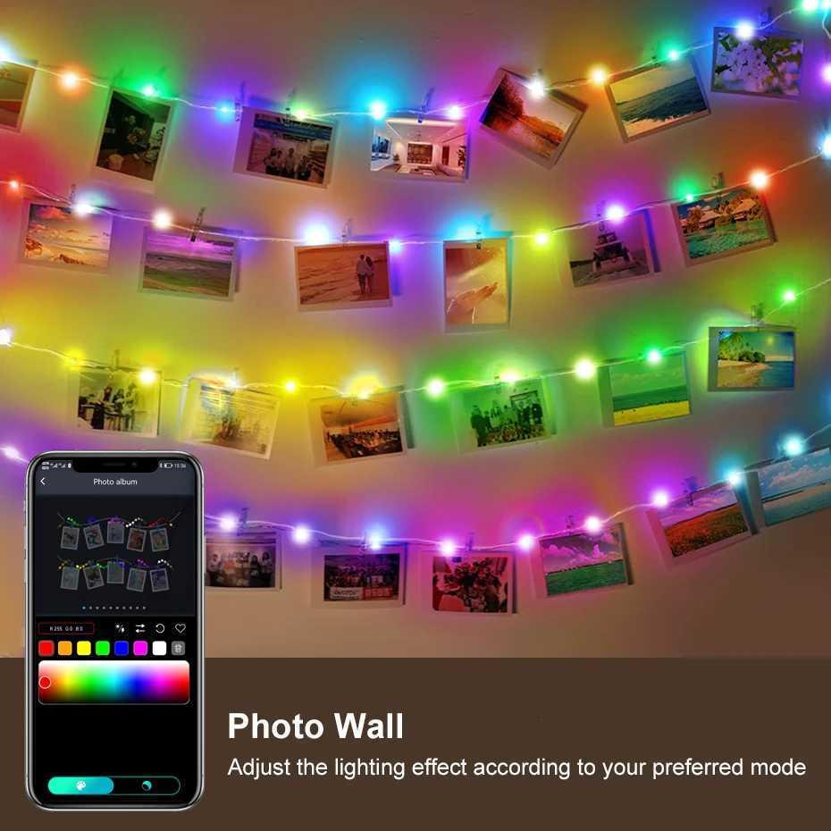 50M 20M 10M 5M 1M Christmas Lights LED Fairy String Light USB Smart Bluetooth Curtain Lights Garland for Home Party Decoration W251107