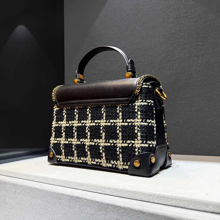 Luxury Designer Brand New High-quality Plaid Handbag Womens Fashion Single Shoulder Crossbody Box Bag Hot SaleW251107