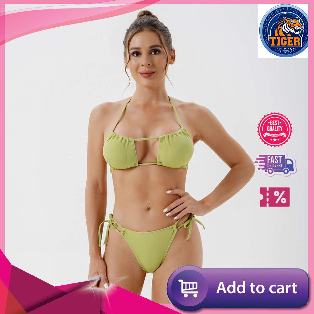 ddmytiger New Sexy Three Point Split Swimsuit Women s Solid Bikini H
