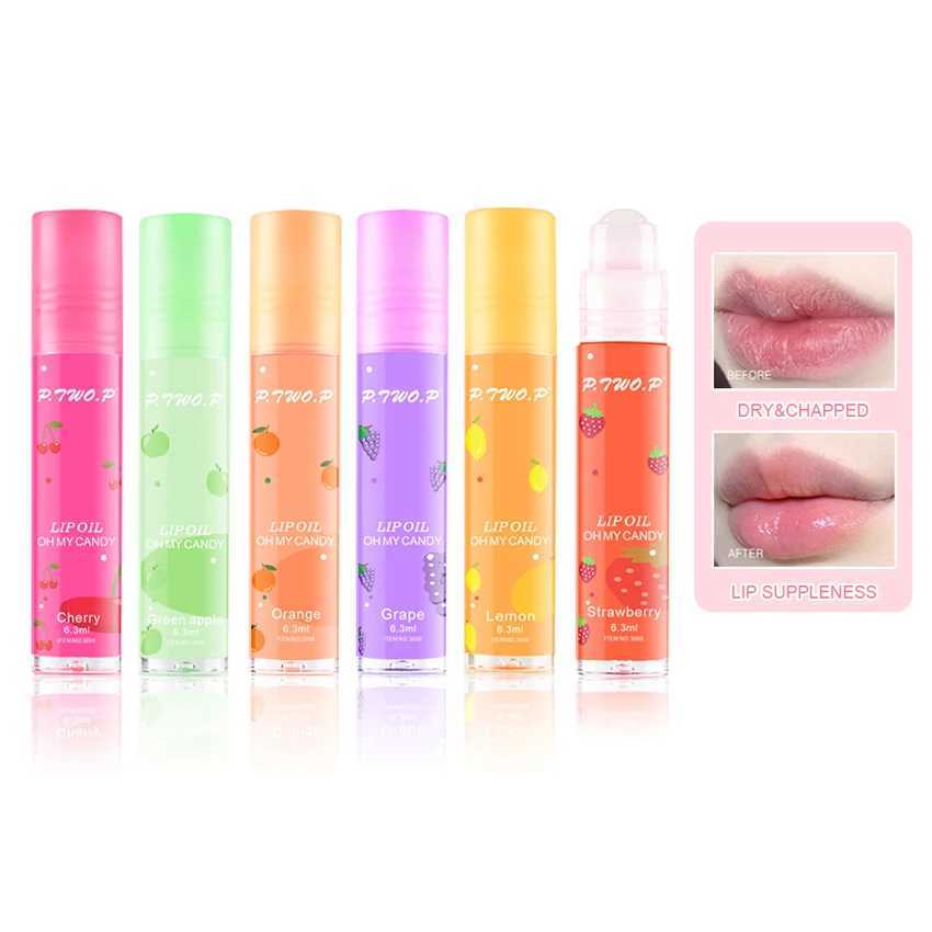 P. Two. P Fruit roll lipstick makeup strawberry primer moisturizing transparent lipstick lasting moisturizing repair lip gloss W250407