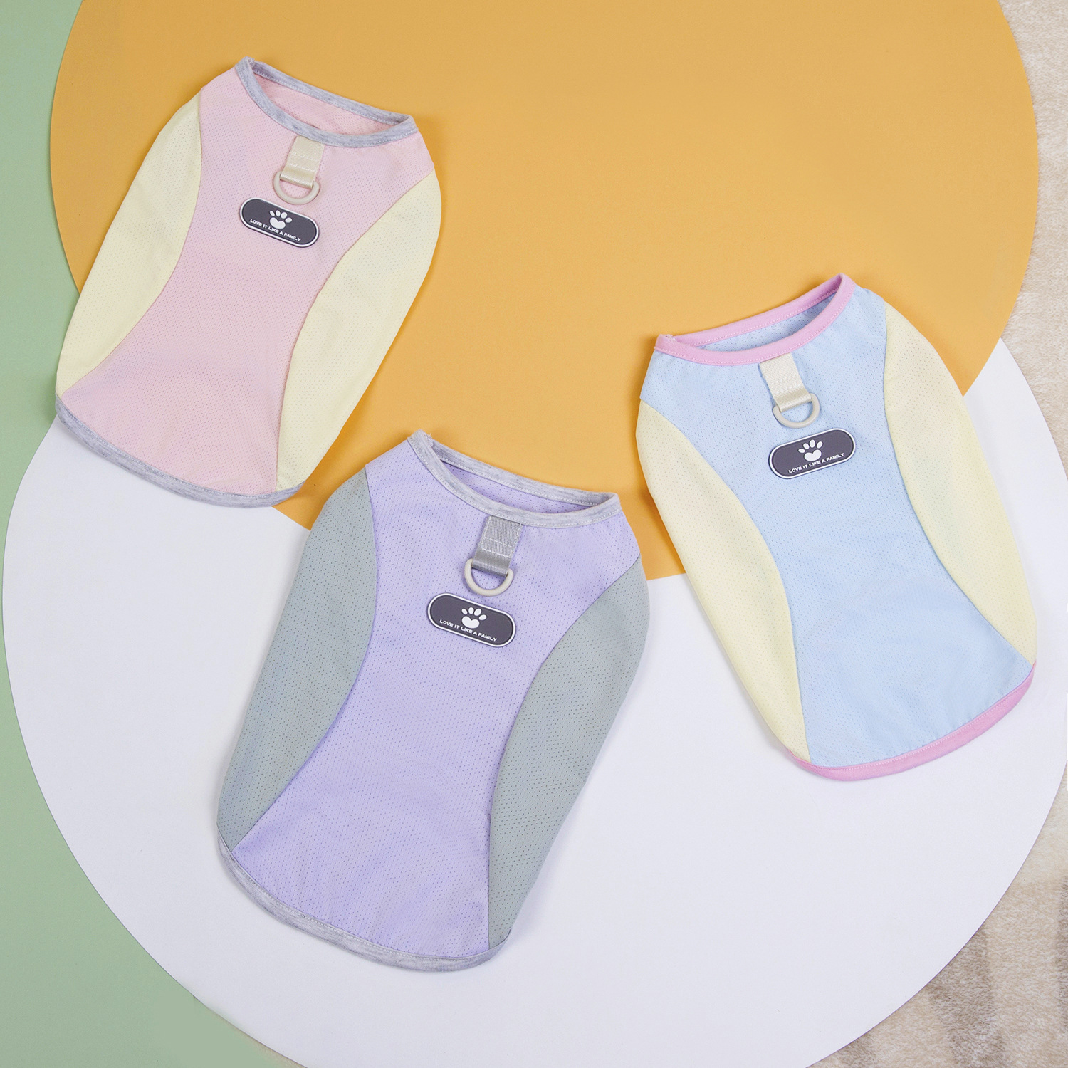 Dog Shirts Pet Clothes Double Tone Color Vest, 3 pcs Puppy Vest T-Shirt Sleeveless Costumes, Soft and Breathable Pet Apparel Outfits for Small Medium 