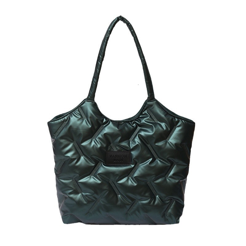 2025S Designer Women S Bag Large Capacity In Winter Cotton Jacket Short Trips Down One Shoulder Hand Held Tote Bag For Women