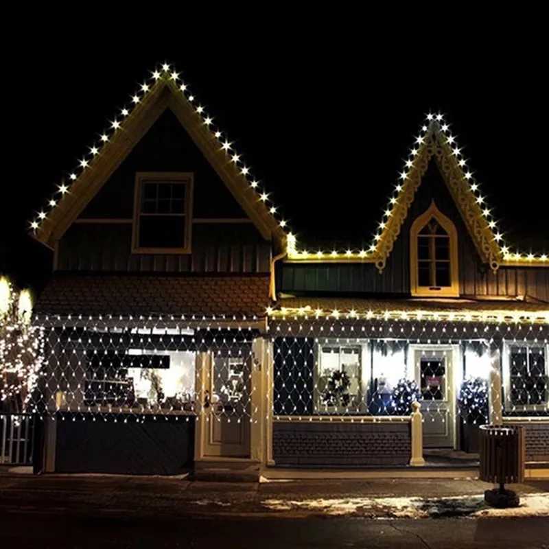 15MX15M 2x3M Garlands LED String Christmas Net Lights Fairy Xmas Party Outdoor Garden Wedding Decoration Home Curtain Decor W251107